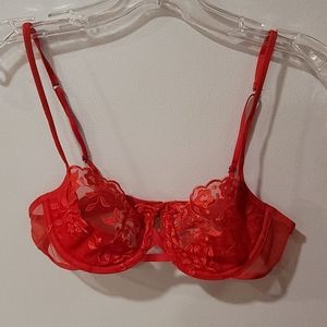 Bright red 34B lingerie sexy bra